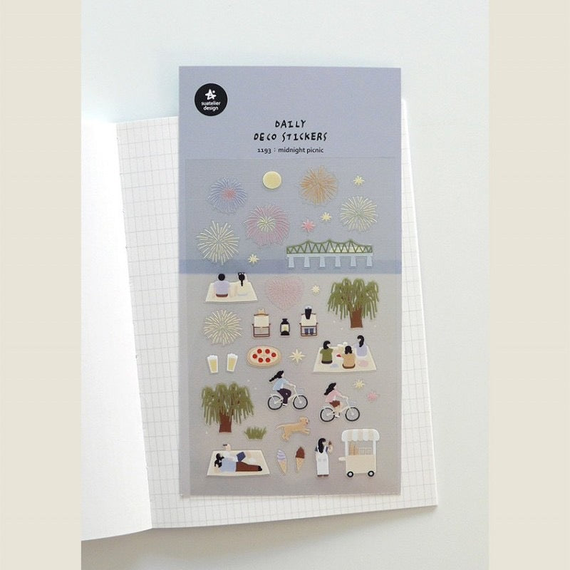 Suatelier Midnight Picnic Sticker, 20-pcs