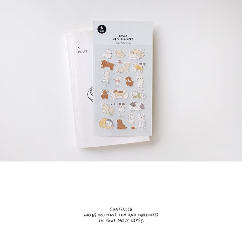 Suatelier Furry Friend Sticker, 20-pcs