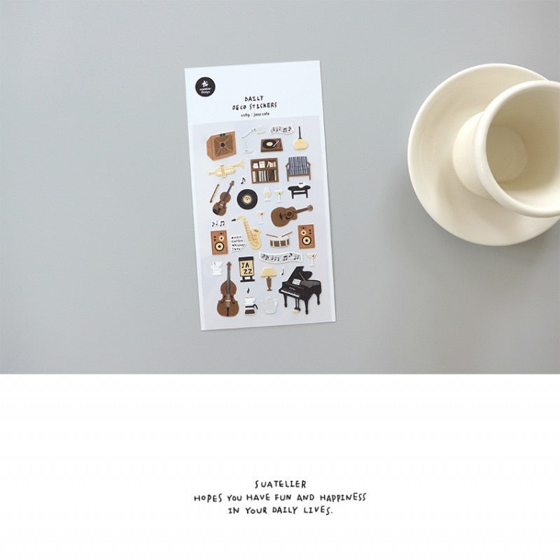 Suatelier Jazz Cafe Sticker, 20-pcs