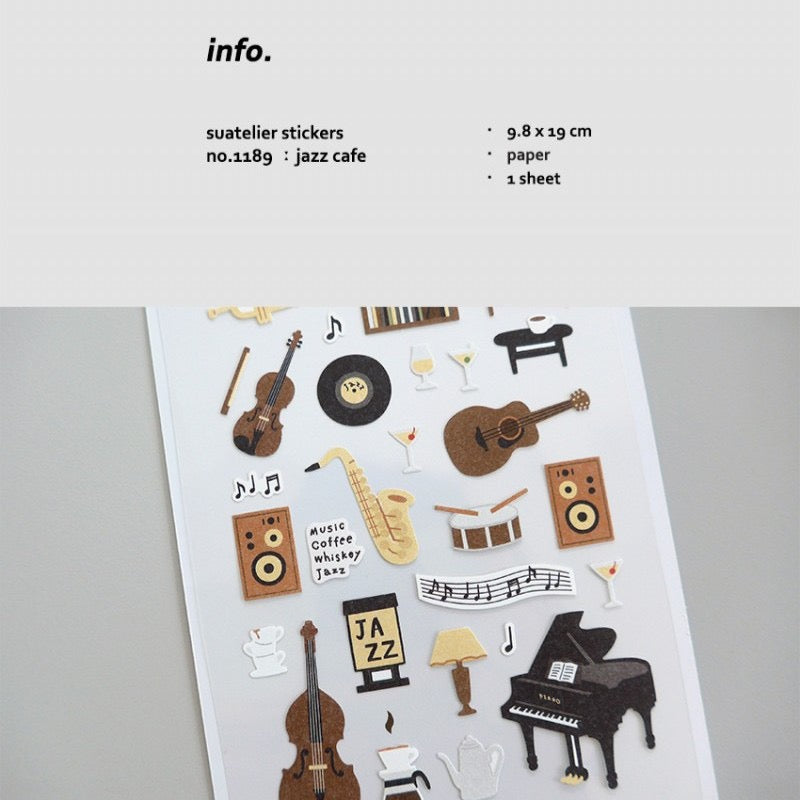 Suatelier Jazz Cafe Sticker, 20-pcs