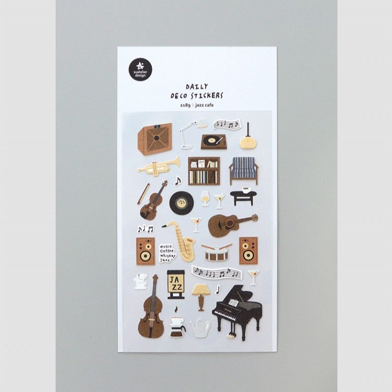 Suatelier Jazz Cafe Sticker, 20-pcs