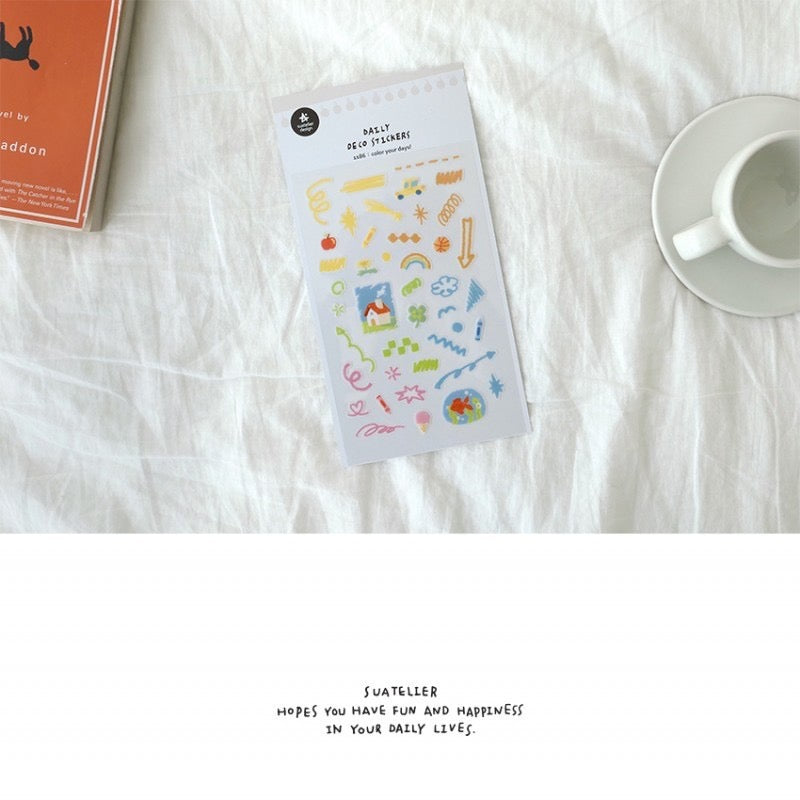 Suatelier Color Your Days Sticker, 20-pcs