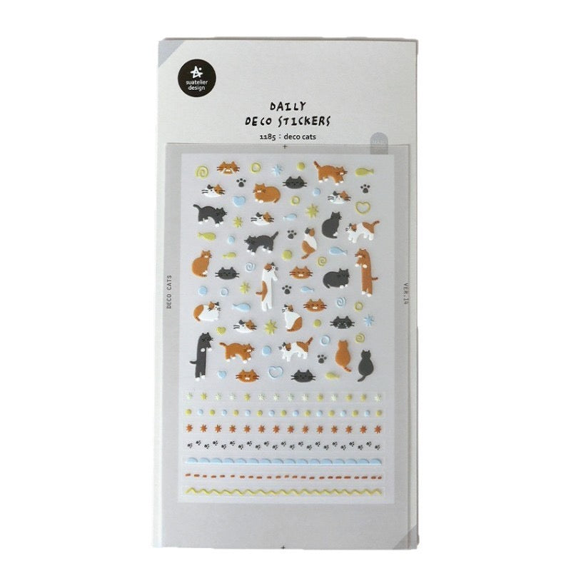Suatelier Deco Cats Sticker, 20-pcs