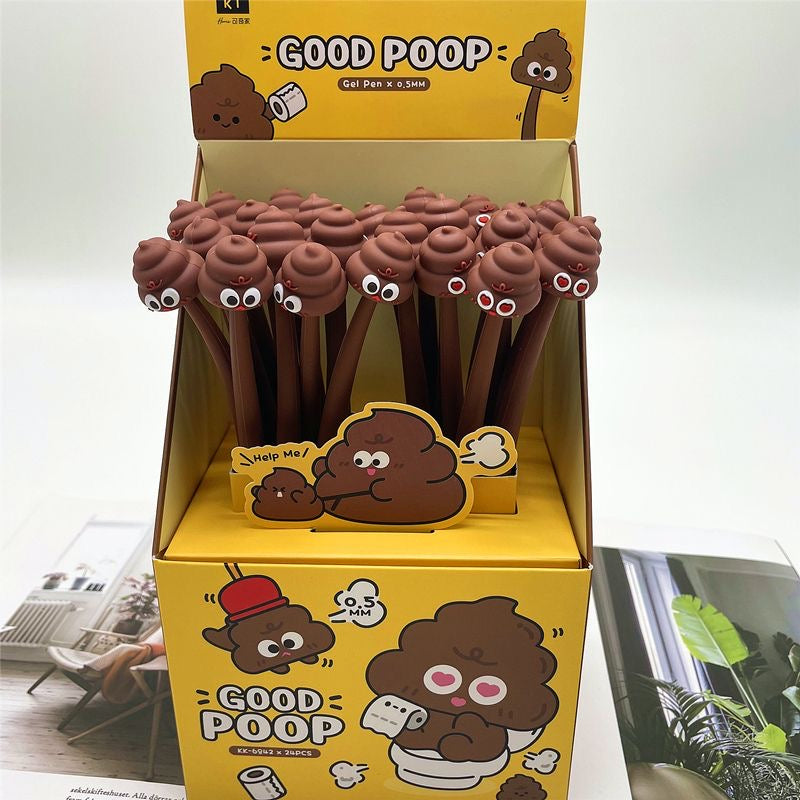 Poop Wiggle Gel Pen, 24-pcs
