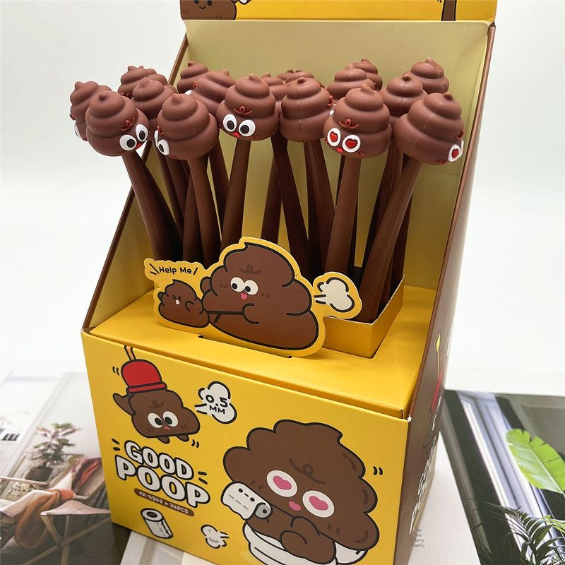 Poop Wiggle Gel Pen, 24-pcs