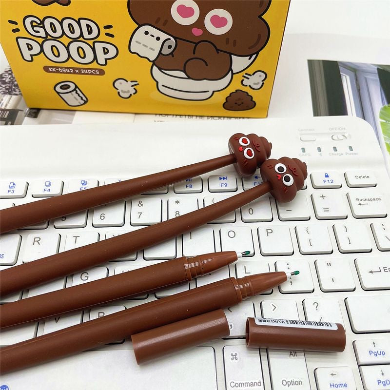 Poop Wiggle Gel Pen, 24-pcs