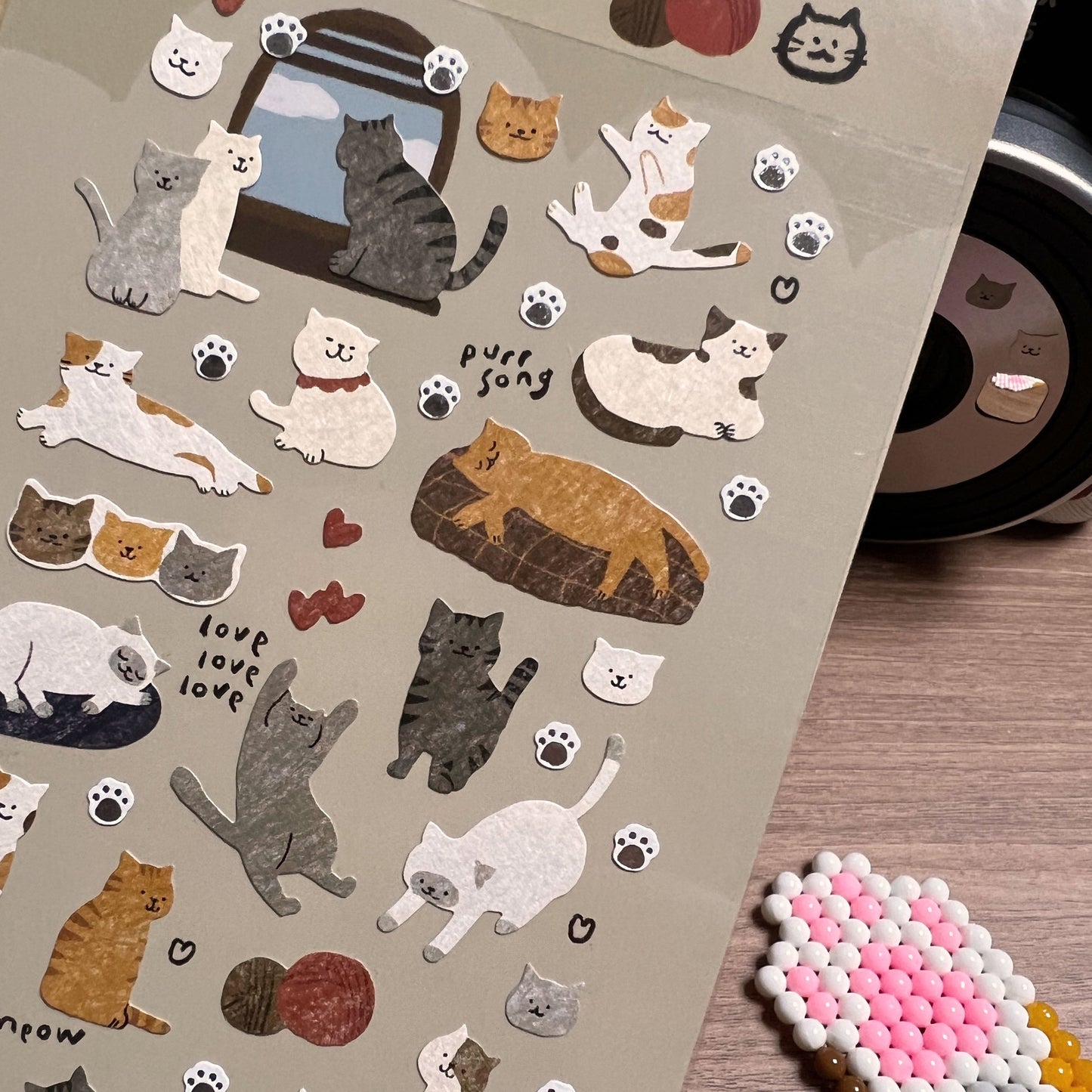 BONITO hot silver cat claw stickers, 20-pcs