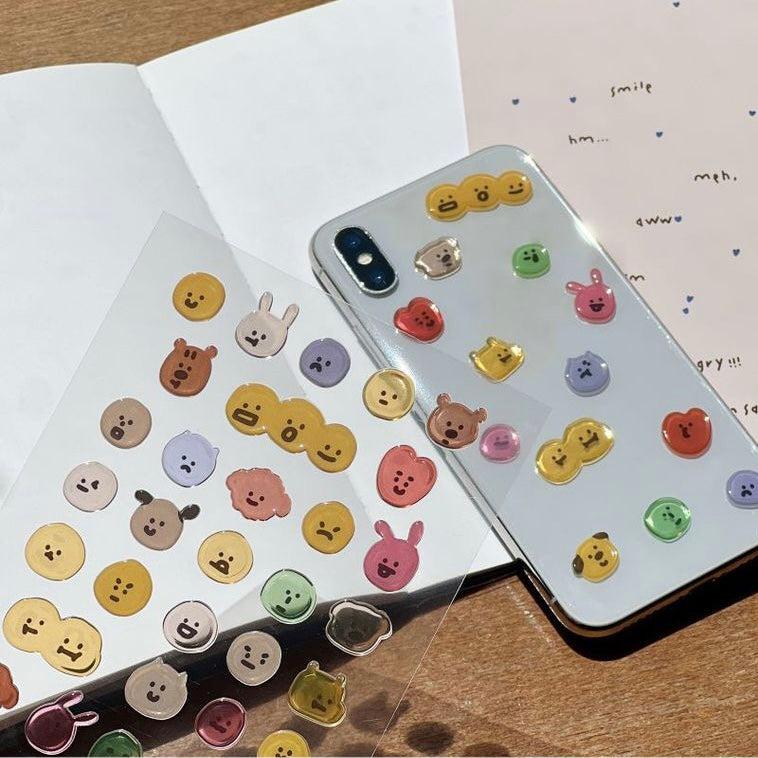 BONITO Emotion Face Stickers, 20-pcs
