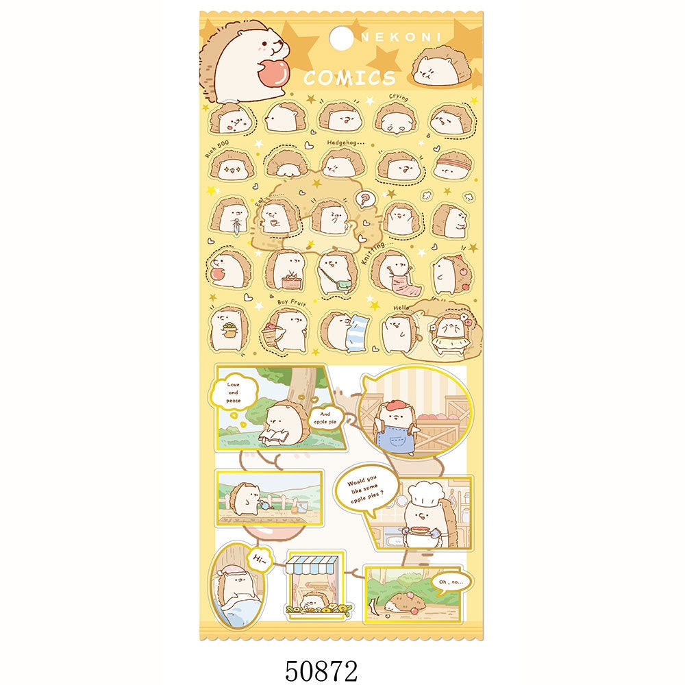 NEKONI Cute Animals Paper Stickers, 20-pcs