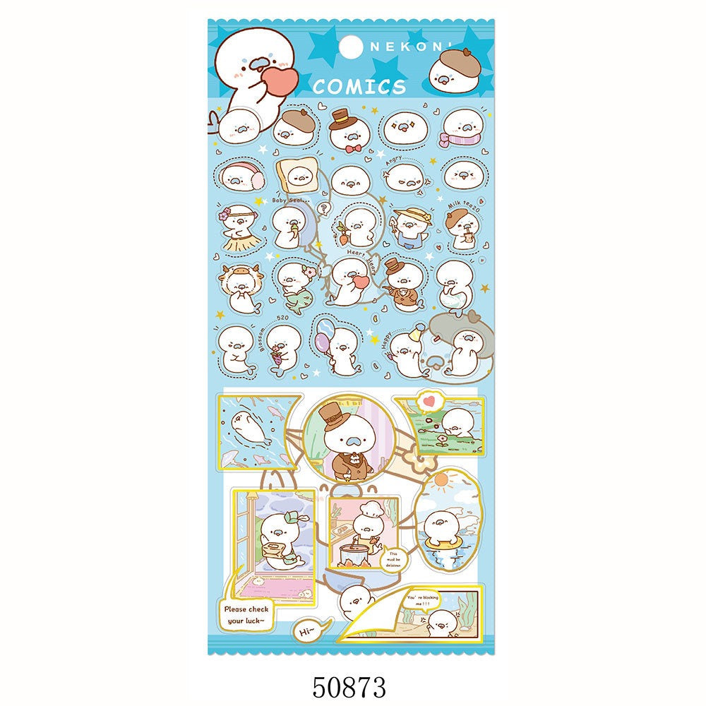 NEKONI Cute Animals Paper Stickers, 20-pcs