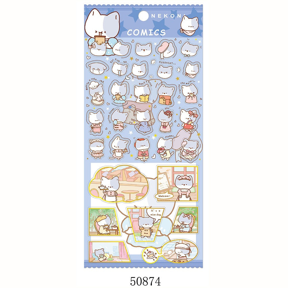 NEKONI Cute Animals Paper Stickers, 20-pcs