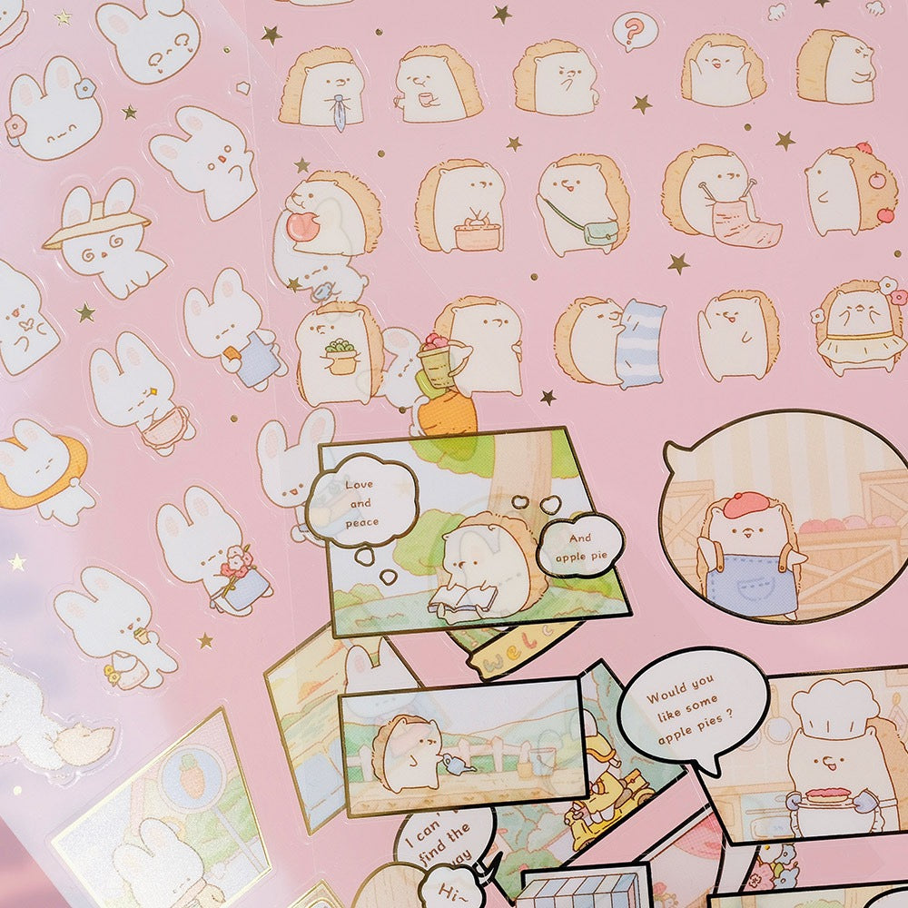 NEKONI Cute Animals Paper Stickers, 20-pcs