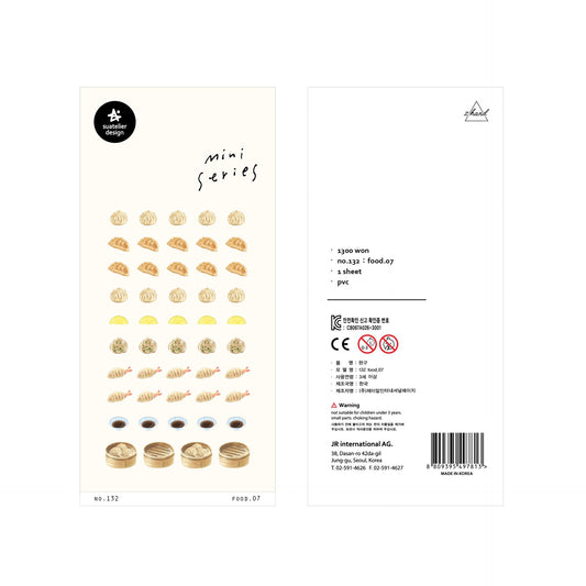Suatelier Mini food party stickers, 20-pcs