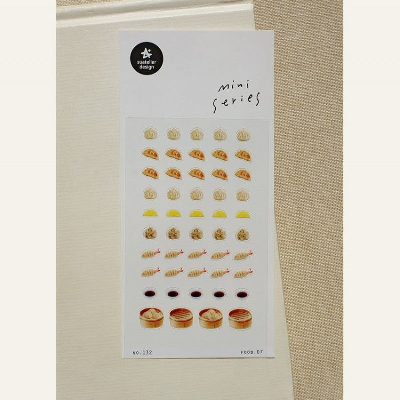 Suatelier Mini food party stickers, 20-pcs