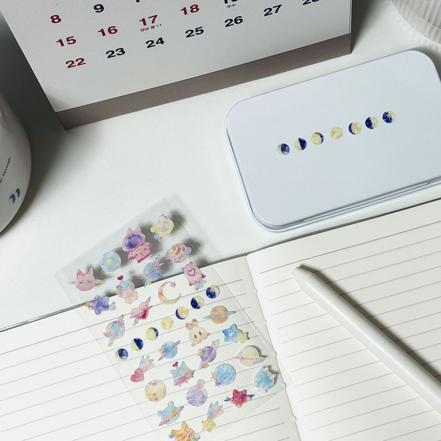 BONITO mini pink universe stickers, 20-pcs