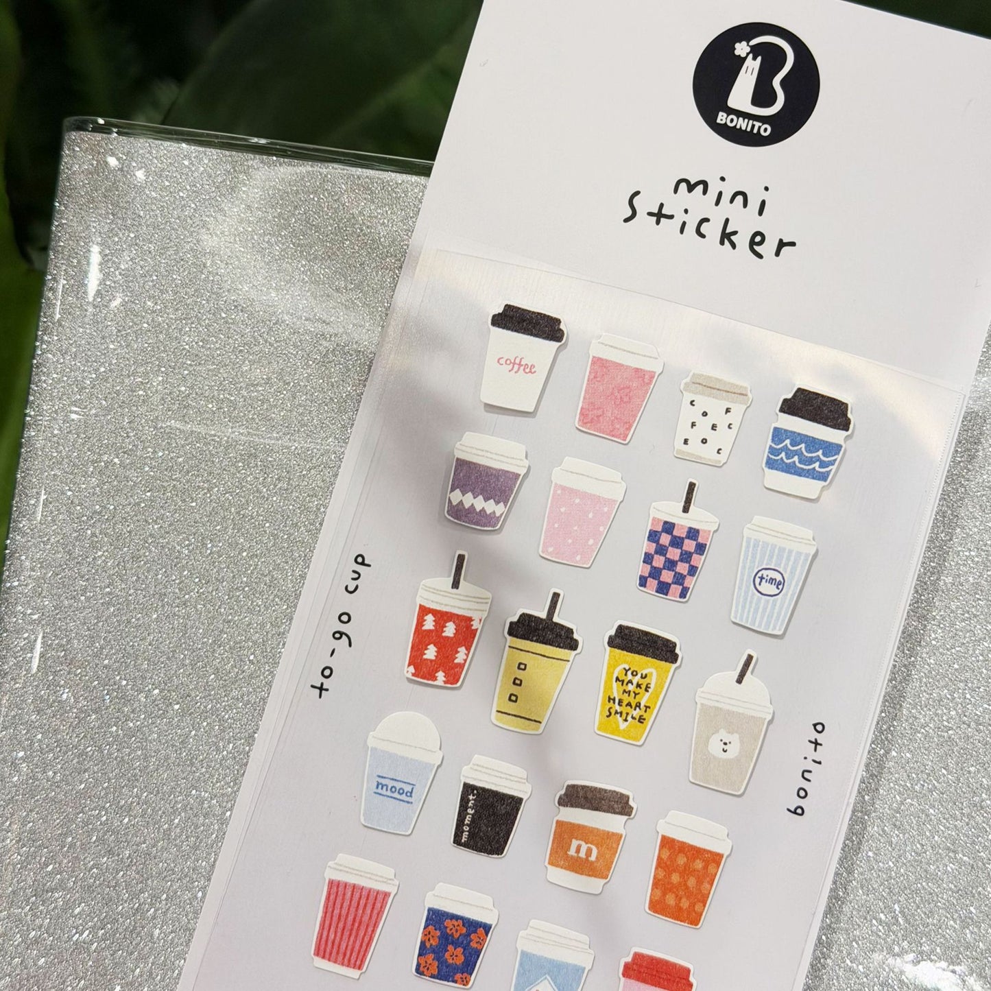 BONITO accompanying cup mini stickers, 20-pcs