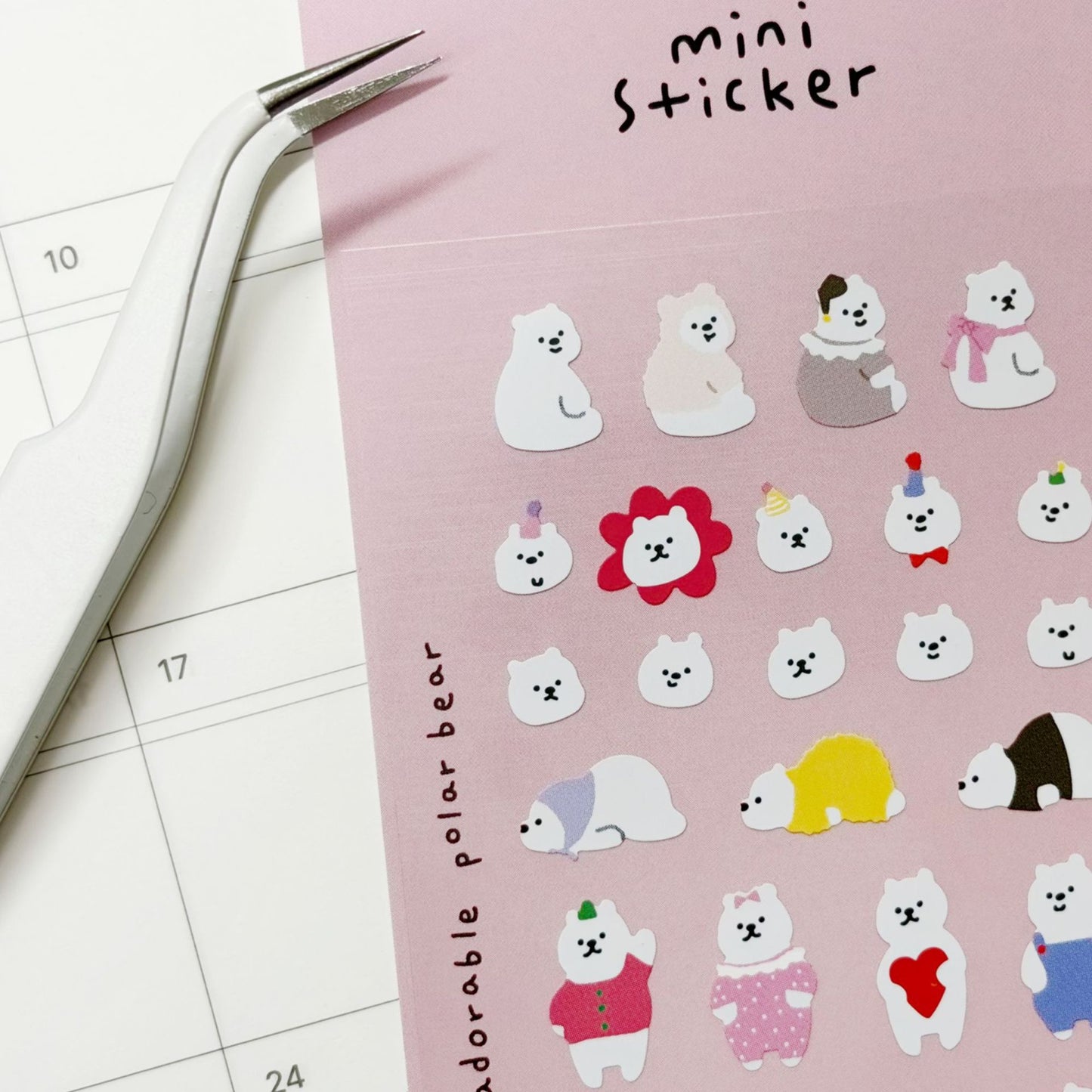 BONITO polar bear mini stickers, 20-pcs