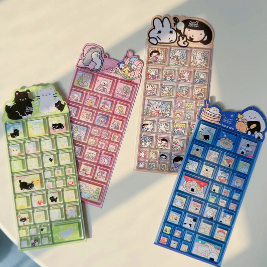 NEKONI Square Brick creative stickers, 20-pcs