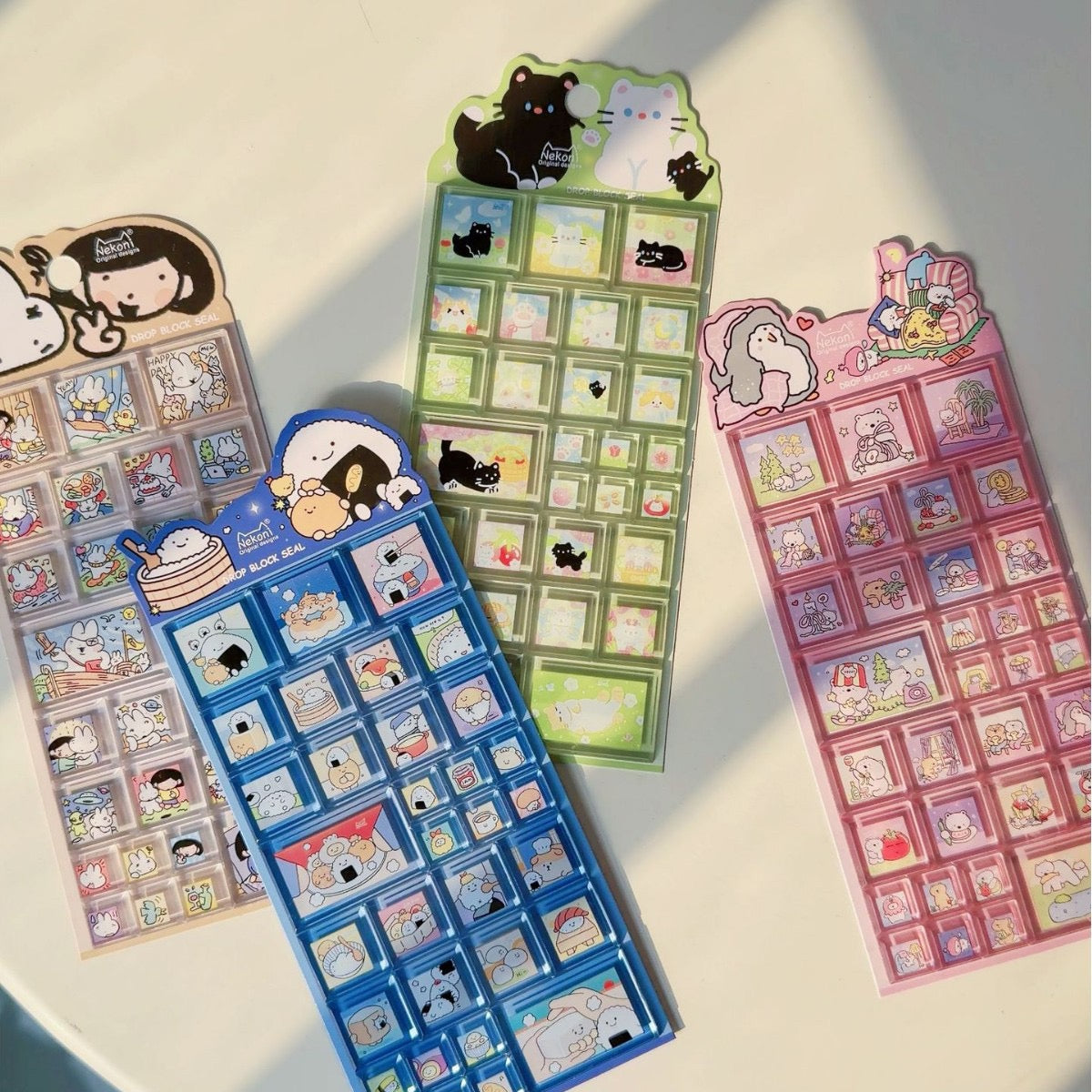 NEKONI Square Brick creative stickers, 20-pcs