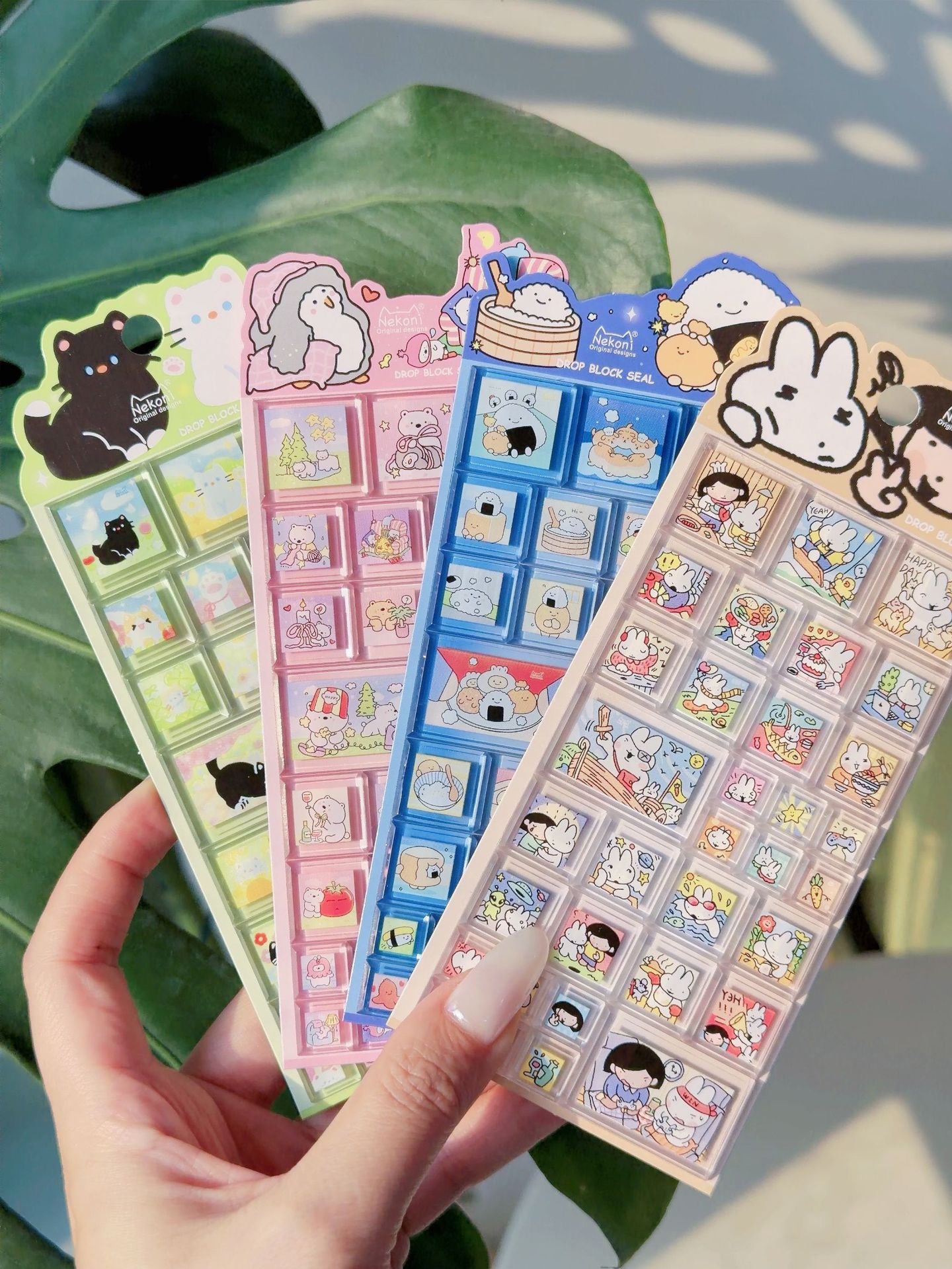 NEKONI Square Brick creative stickers, 20-pcs