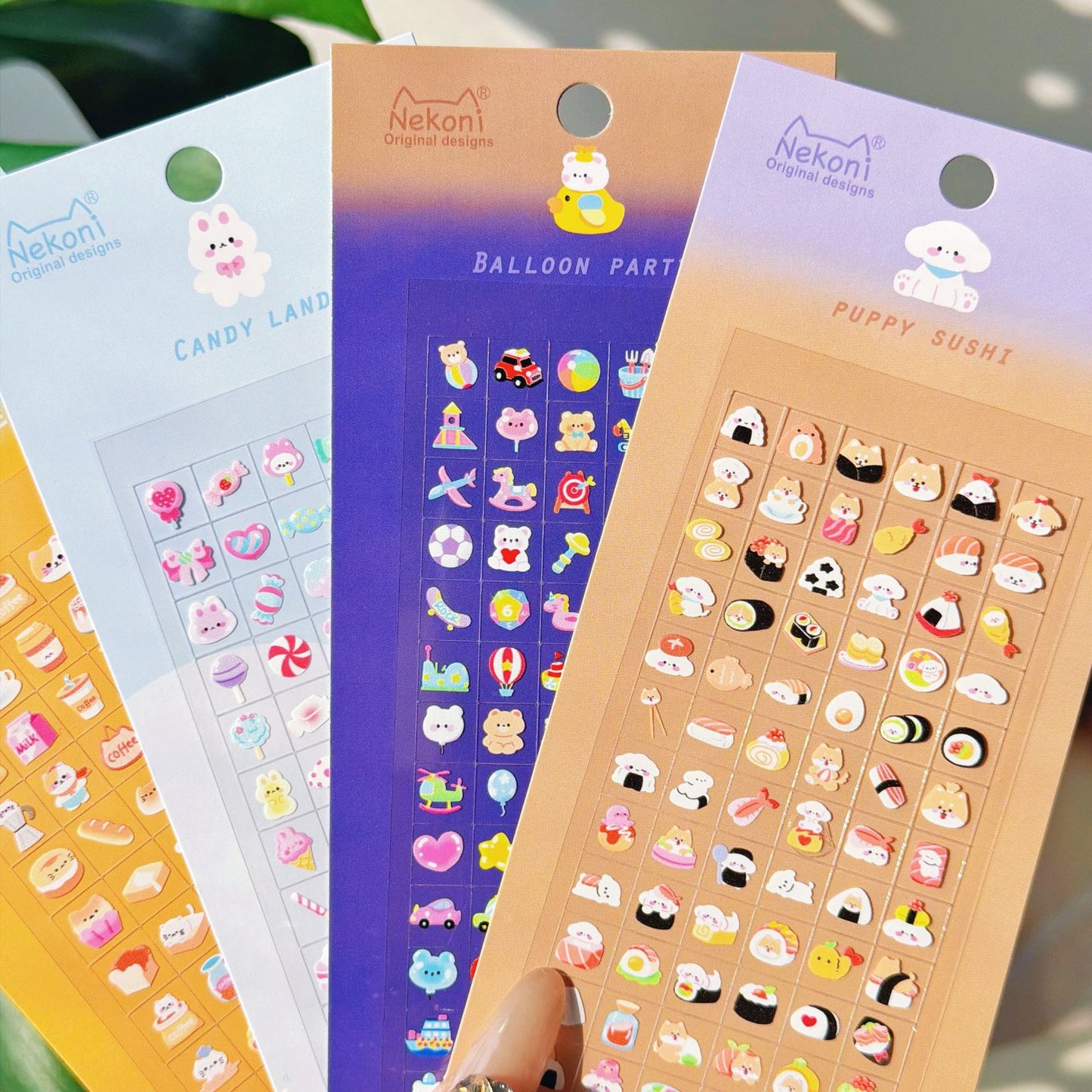 NEKONI Balloon Party Stickers, 20-pcs