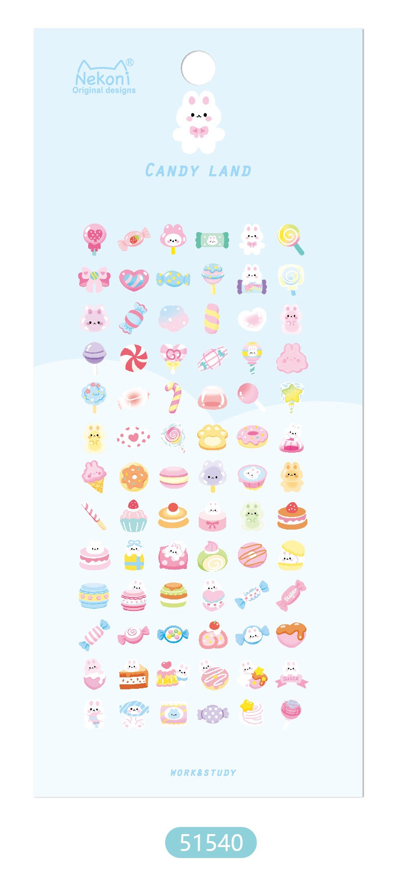 NEKONI Balloon Party Stickers, 20-pcs