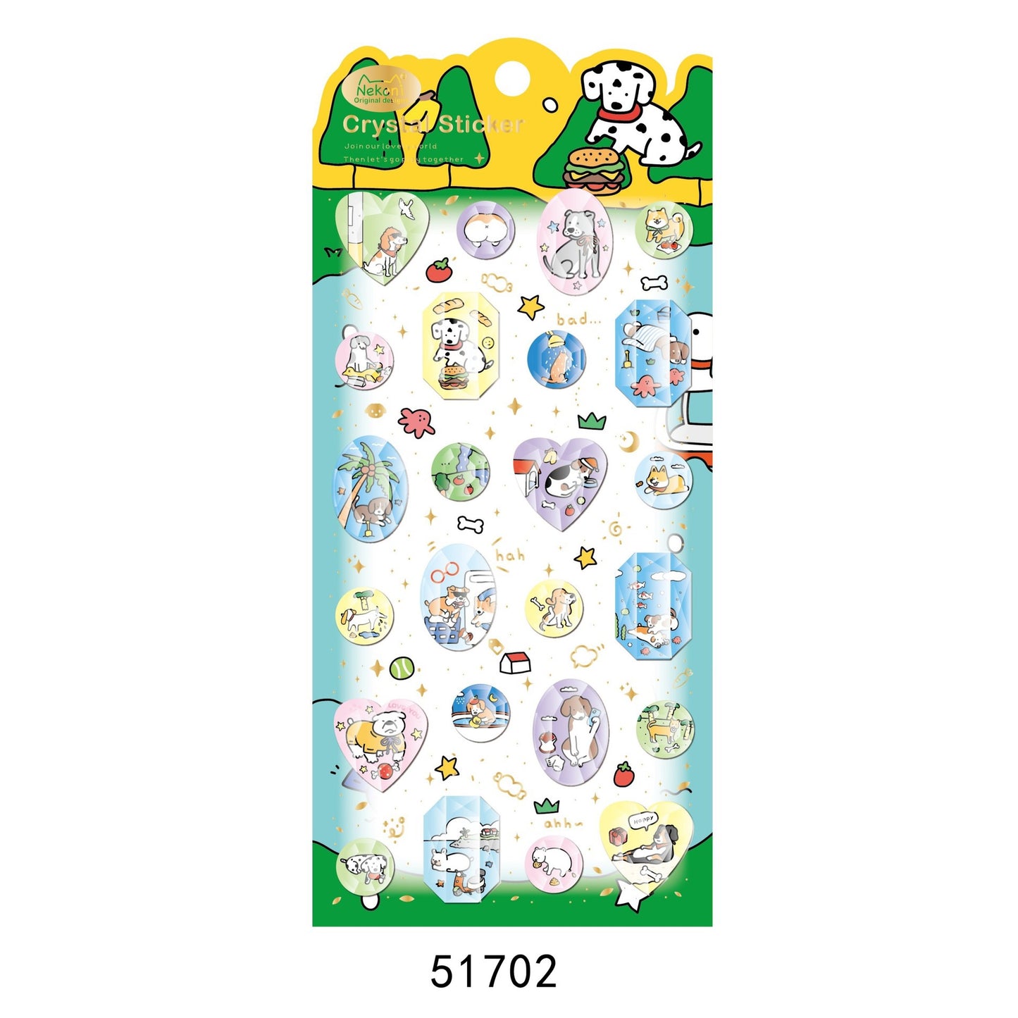 NEKONI Pet-Themed Journal 3D Stickers, 20-pcs