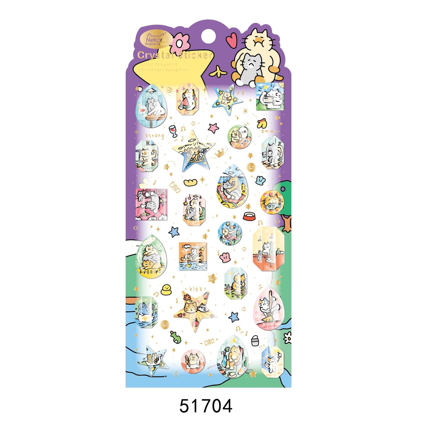 NEKONI Pet-Themed Journal 3D Stickers, 20-pcs