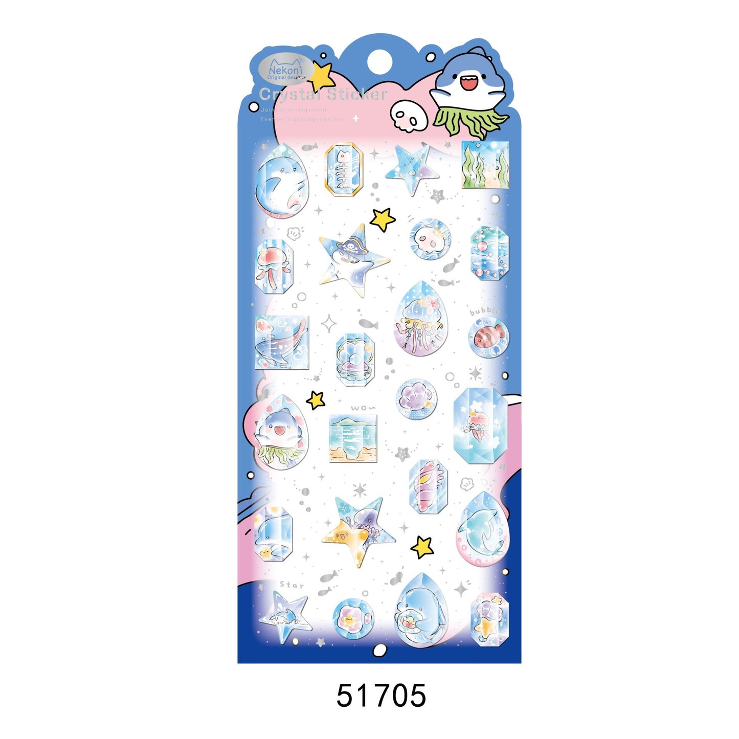 NEKONI Pet-Themed Journal 3D Stickers, 20-pcs