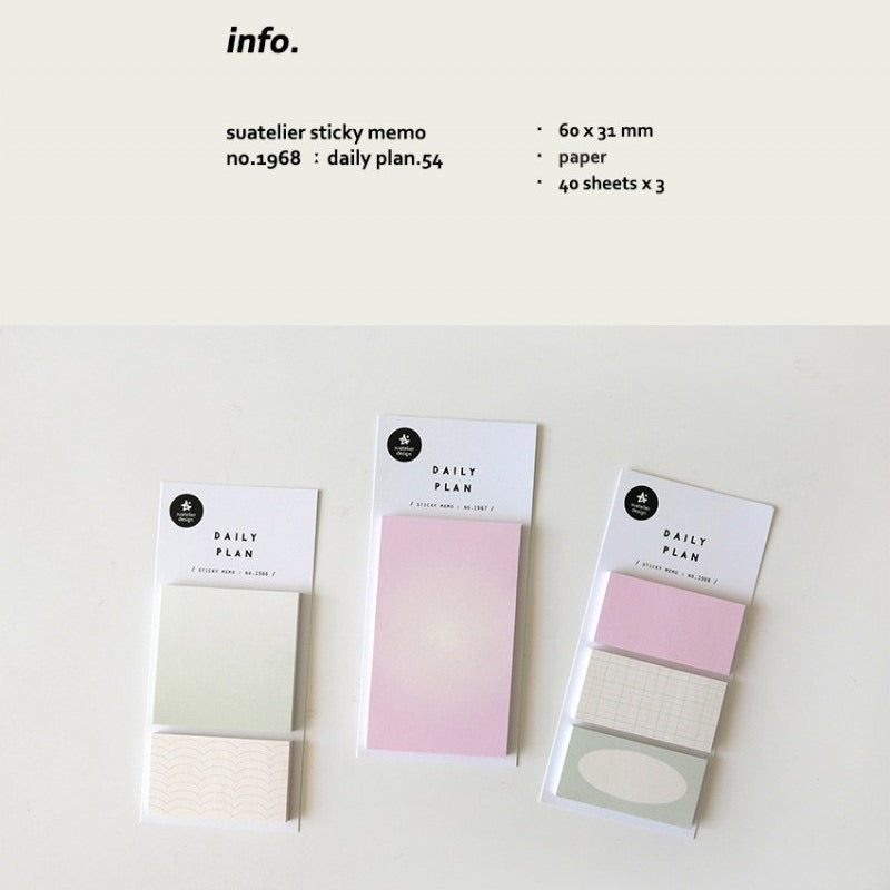 Suatelier Daily Plan Sticky Note, 10-pcs