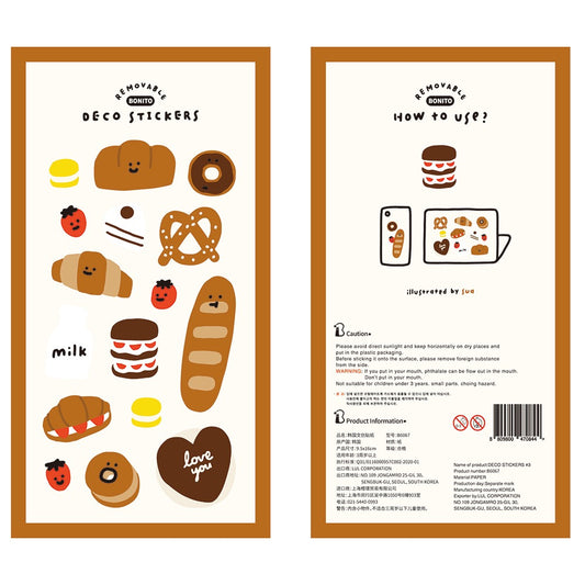 BONITO How To USE paper stickers, 20-pcs