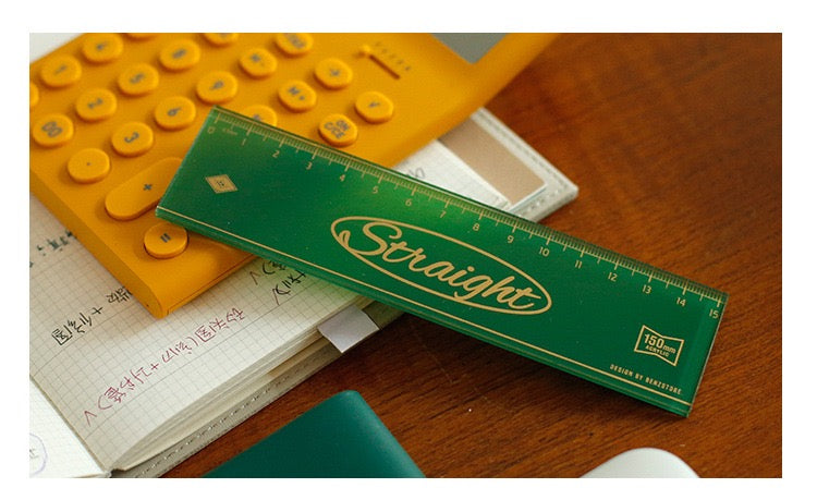 Vintage Thick acrylic ruler 15cm, 10-pcs