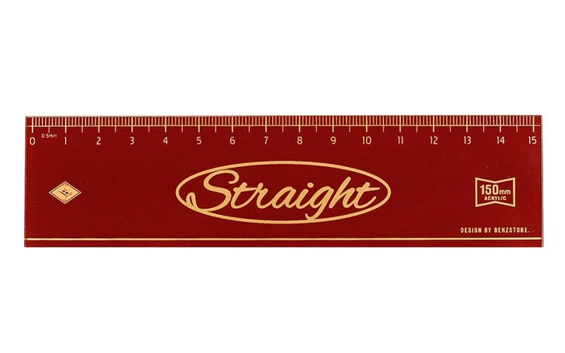 Vintage Thick acrylic ruler 15cm, 10-pcs