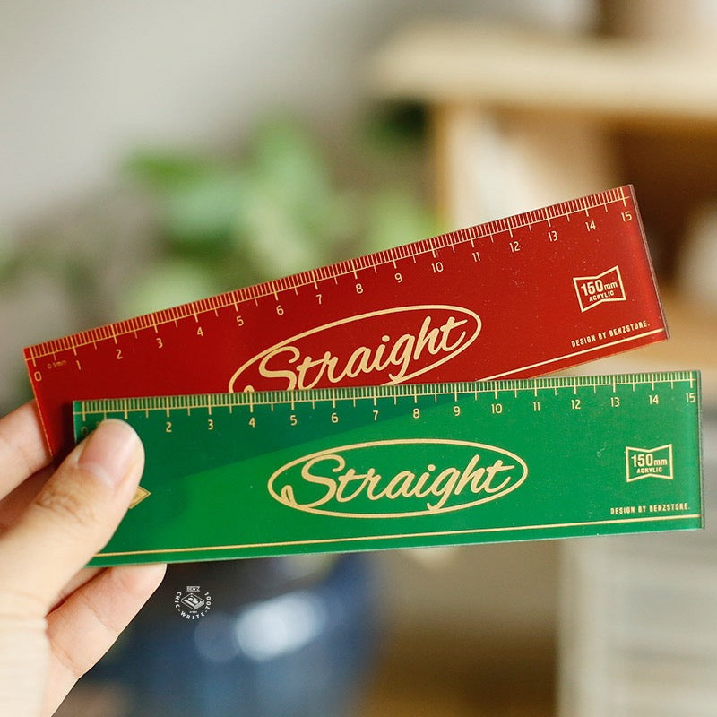 Vintage Thick acrylic ruler 15cm, 10-pcs