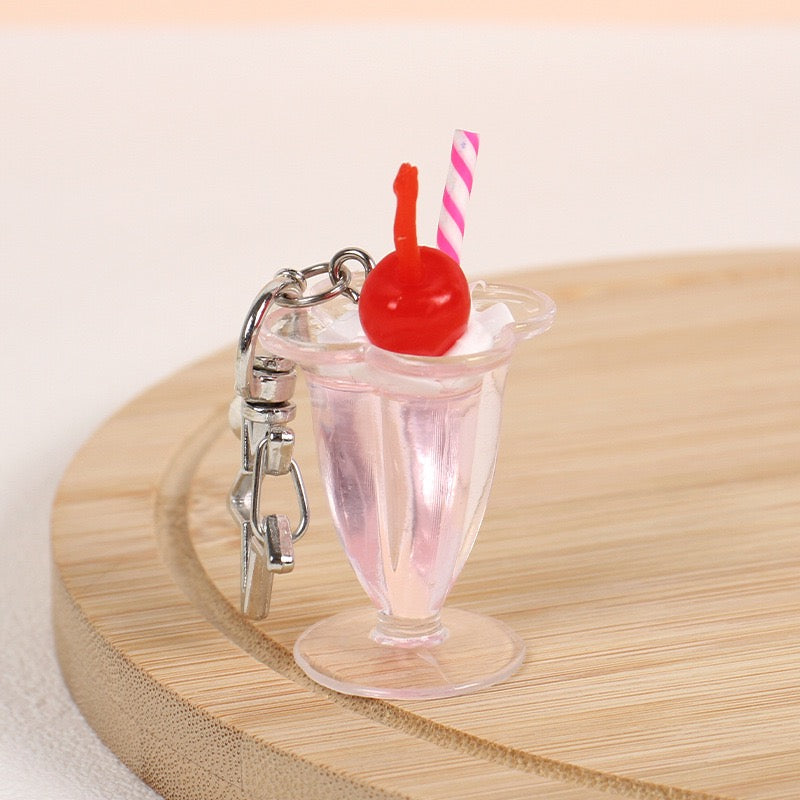 Summer drink cup key charm, 10-pcs