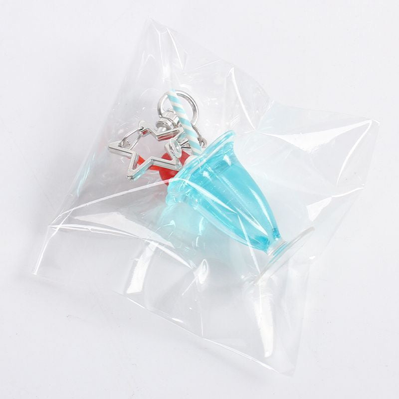 Summer drink cup key charm, 10-pcs