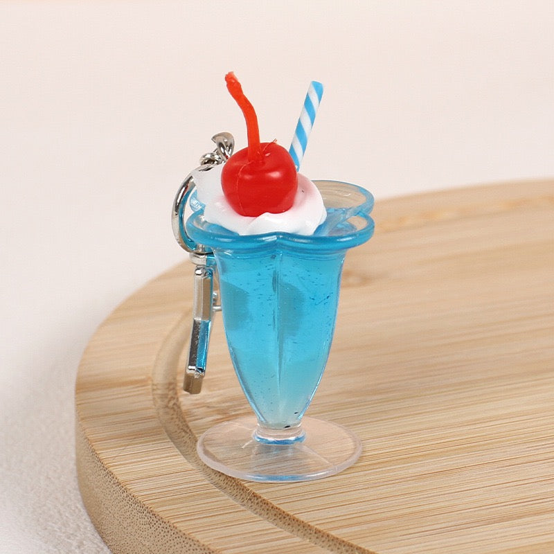 Summer drink cup key charm, 10-pcs