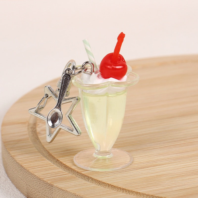 Summer drink cup key charm, 10-pcs