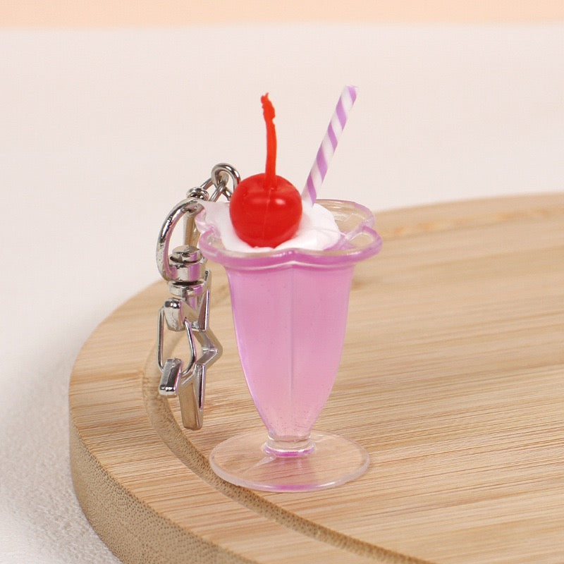 Summer drink cup key charm, 10-pcs