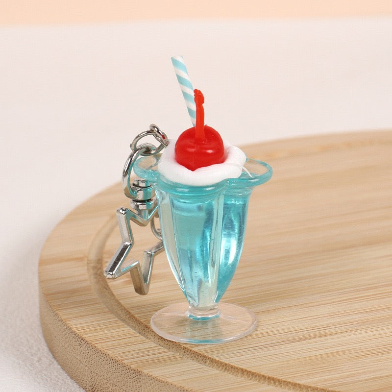 Summer drink cup key charm, 10-pcs