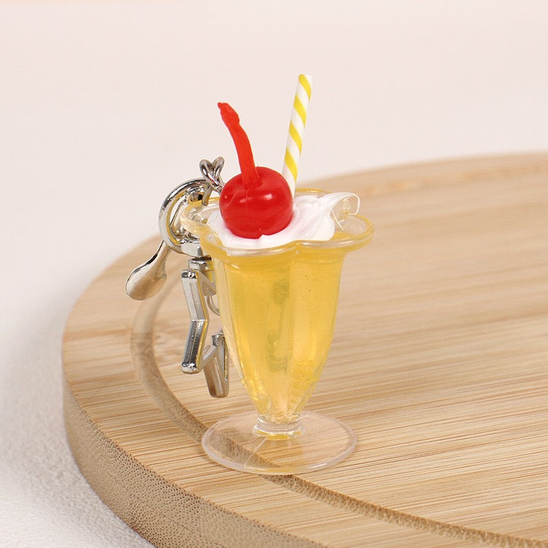 Summer drink cup key charm, 10-pcs