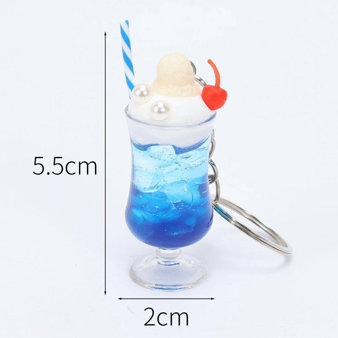 Summer Cheese Foam Drink Key Charm, 10-pcs
