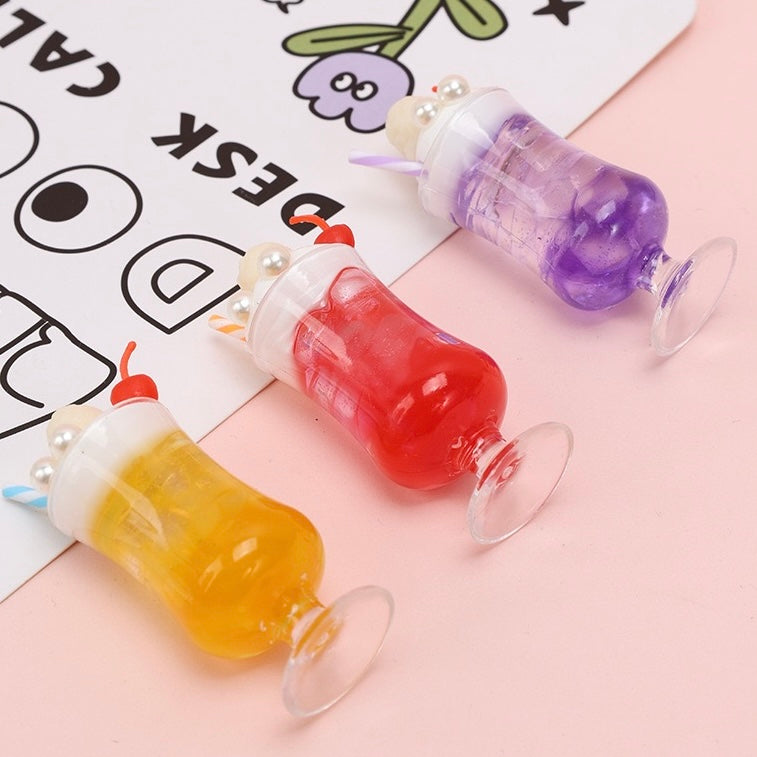 Summer Cheese Foam Drink Key Charm, 10-pcs