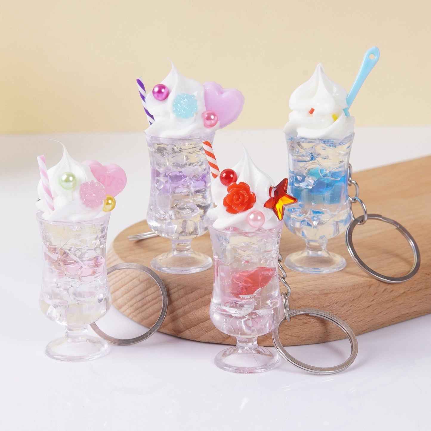 Summer Sparking drink Key Charm, 10-pcs