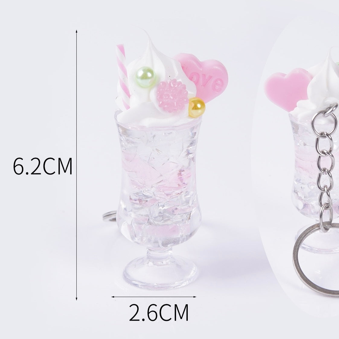 Summer Sparking drink Key Charm, 10-pcs