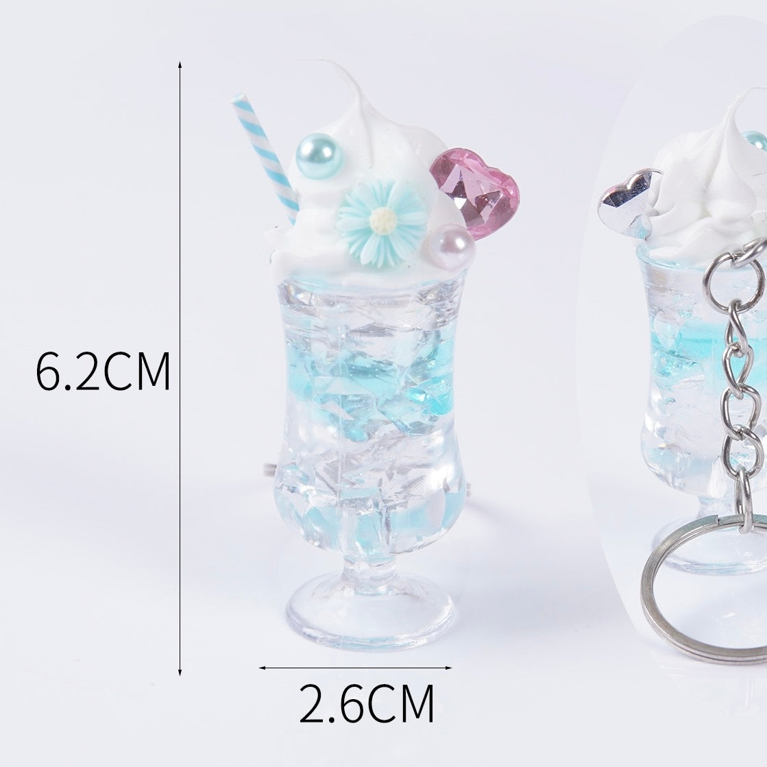 Summer Sparking drink Key Charm, 10-pcs