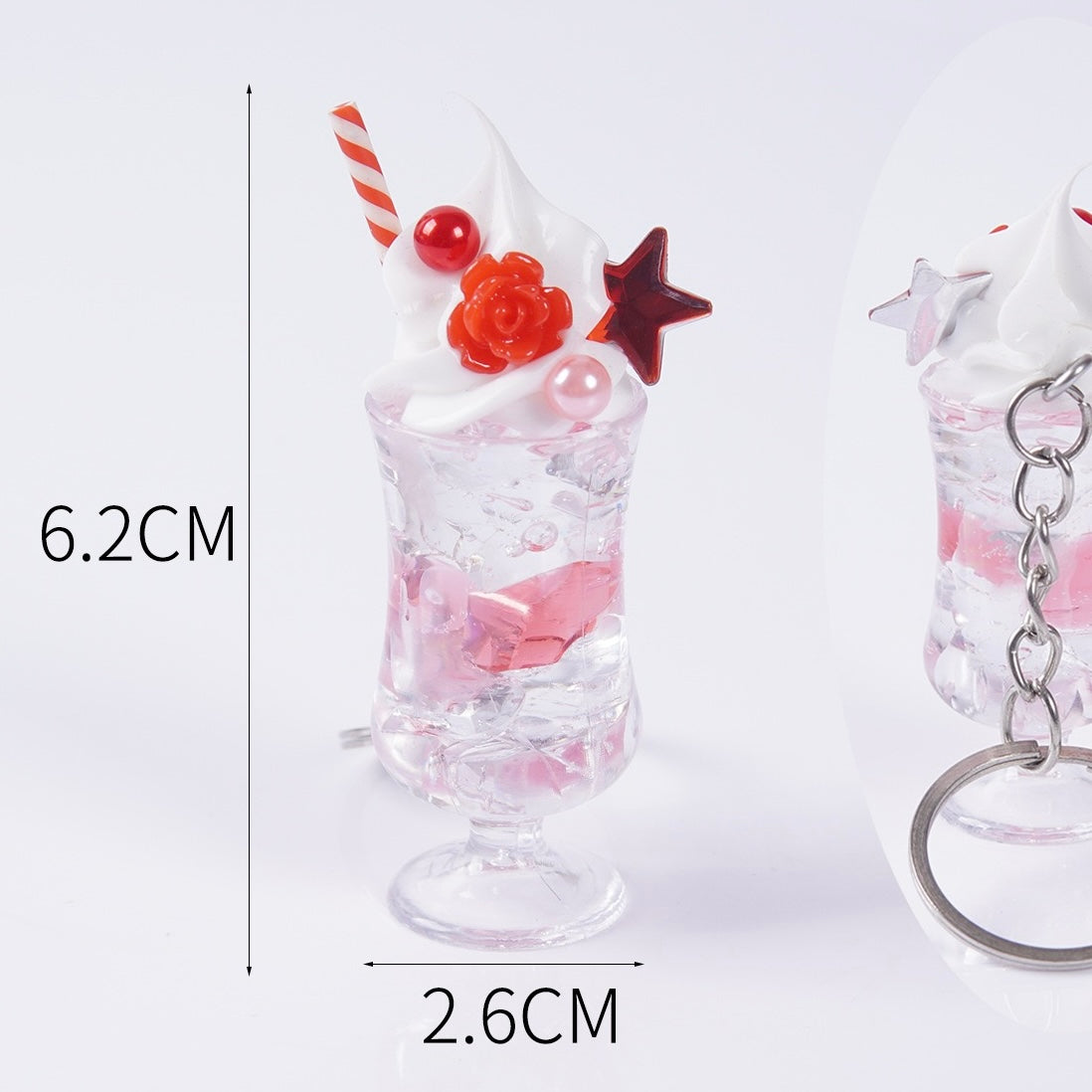 Summer Sparking drink Key Charm, 10-pcs