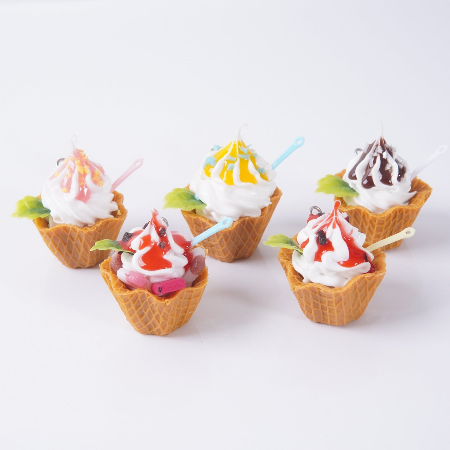 Summer Ice cream key charm, 10-pcs