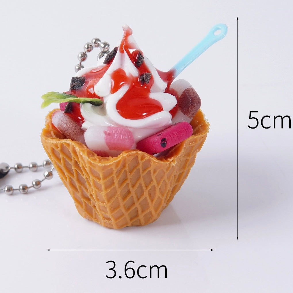 Summer Ice cream key charm, 10-pcs