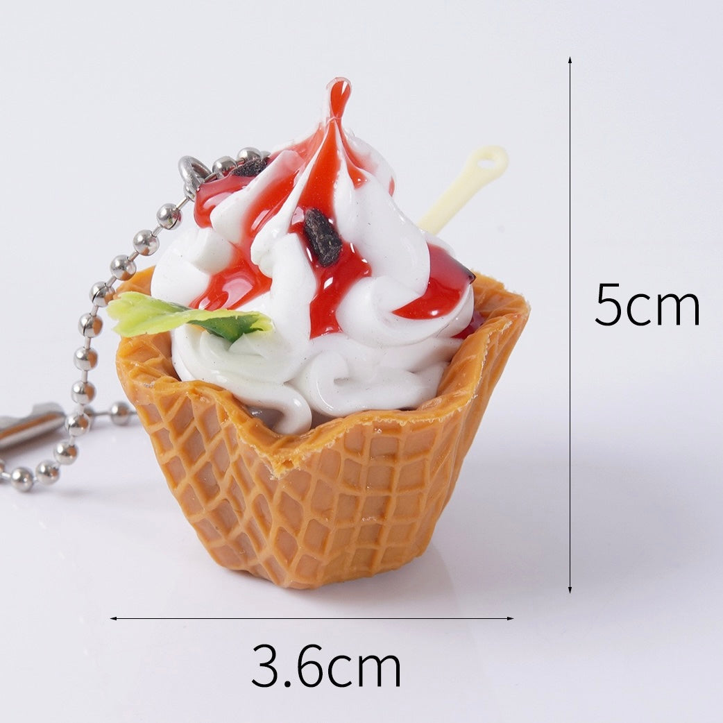 Summer Ice cream key charm, 10-pcs